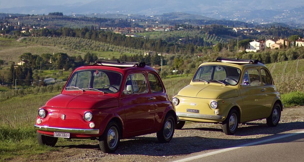 Itinerario in Fiat 500 vintage per le strade del Chianti