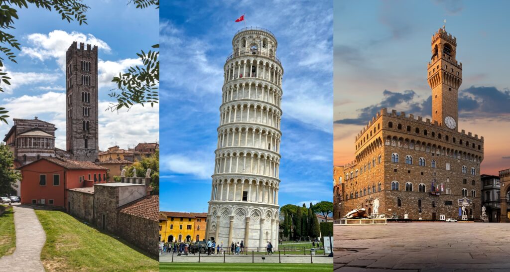 Itinerario fra Pisa, Lucca e Firenze con lezione di cucina e conversazione